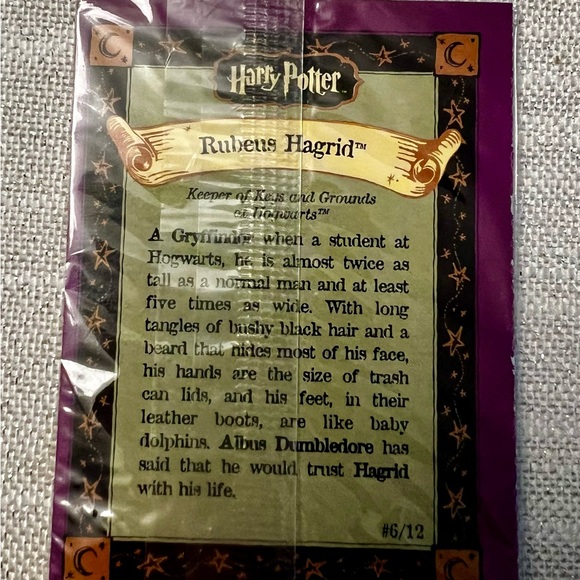 Harry Potter RUBEUS HAGRID Lenticular 3D Card #6/12 Choc Frog SEALED - 2004 - Picture 4 of 5